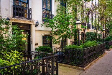 Bahçeleri ve chelsea, Manhattan'ın cadde boyunca townhouses, 