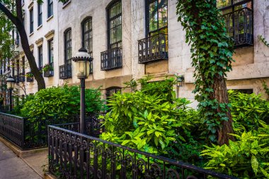 Bahçeleri ve chelsea, Manhattan'ın cadde boyunca townhouses, 