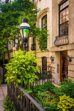 Bahçeleri ve chelsea, Manhattan'ın cadde boyunca townhouses, 