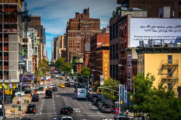 10th Avenue em Chelsea, vista da High Line em Manhattan, Ne — Fotografia de Stock