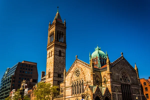 Boston, massachusetts copley Meydanı'nda eski Güney Kilisesi. — Stok fotoğraf