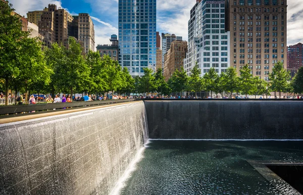 Memorial Nacional do 11 de Setembro, em Manhattan, Nova Iorque . — Fotografia de Stock