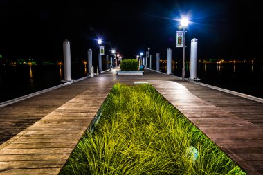 West Palm Beach, Florida, gece, genel rıhtım.