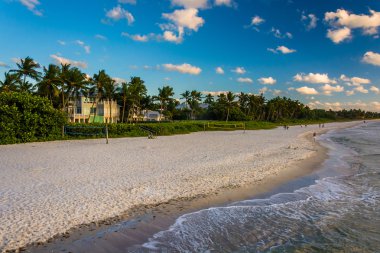 Naples, Florida Balık tutma iskelesinden Beach görünümü. 