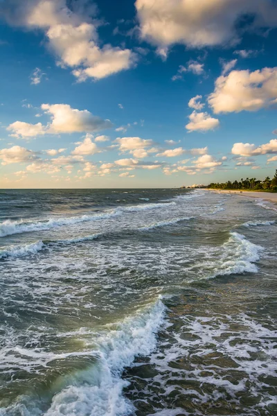 ナポリ、フロリダ州のメキシコ湾の波. — ストック写真