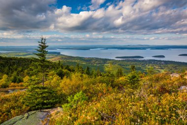 Evening view from Caddilac Mountain in Acadia National Park, Mai clipart