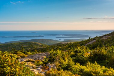 Evening view from Caddilac Mountain in Acadia National Park, Mai clipart