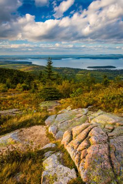 Caddilac dağın, Acadia Milli Parkı'nda, Ma görünümünden akşam
