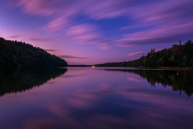 Long exposure taken after sunset at Echo Lake, Acadia National P clipart