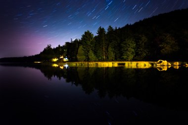 Acadia Milli Parkı, Maine Echo Gölü üzerinden Star yollar. 