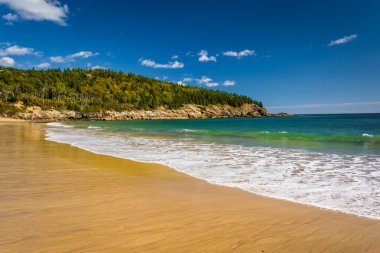 Acadia Milli Parkı, Maine, kum plaj. 