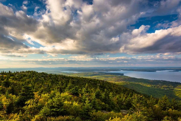 Wieczorem widok z góry Caddilac w Acadia National Park, Mai — Zdjęcie stockowe