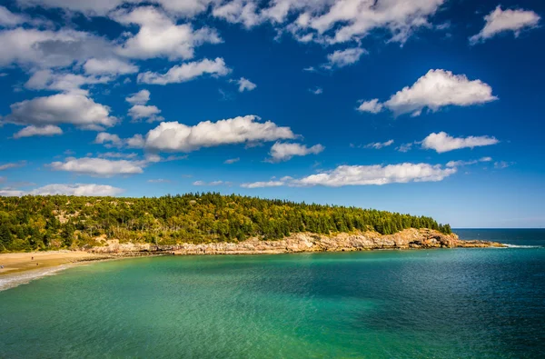 View of Newport Cove and rocky cliffs in Acadia National Park, M — Stock Photo, Image