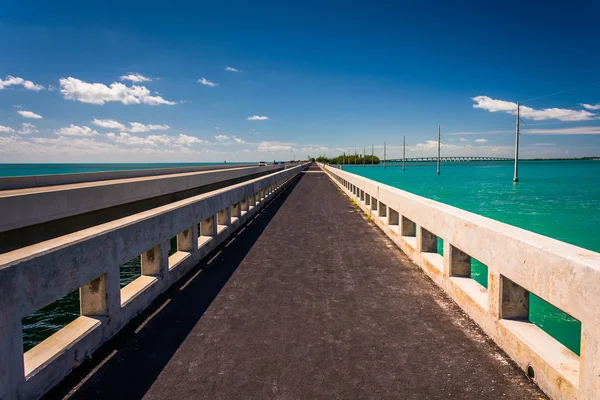 オーランド、フロリダのキーでのターコイズ ブルーの海の上の橋 — ストック写真