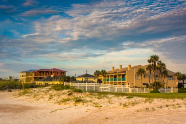 Beachfront hotel at St. Augustine Beach, Florida.  clipart