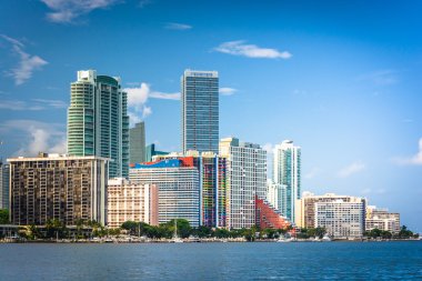 virginia anahtar, miami, Florida miami siluetinin manzarasına. 
