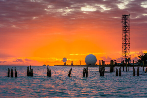 Закат над Мексиканским заливом от самой южной точки в Ке
