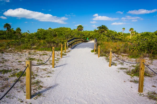 Stezka k pláži v Sanibel, Florida. — Stock fotografie