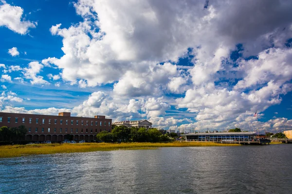 Gebäude am Wasser in Charleston, South Carolina. — Stockfoto