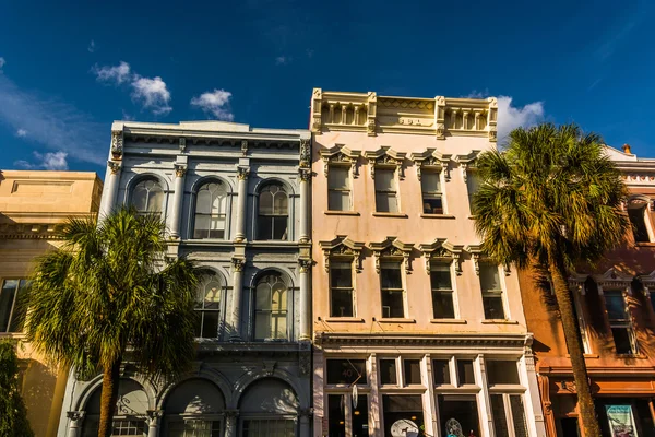 Historiska byggnader i centrala Charleston, South Carolina. — Stockfoto