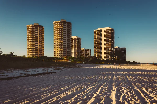 Hotels en condo towers op het strand in Singer Island (Florida). — Stockfoto
