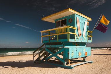 Cankurtaran istasyonu Miami Beach, Florida.