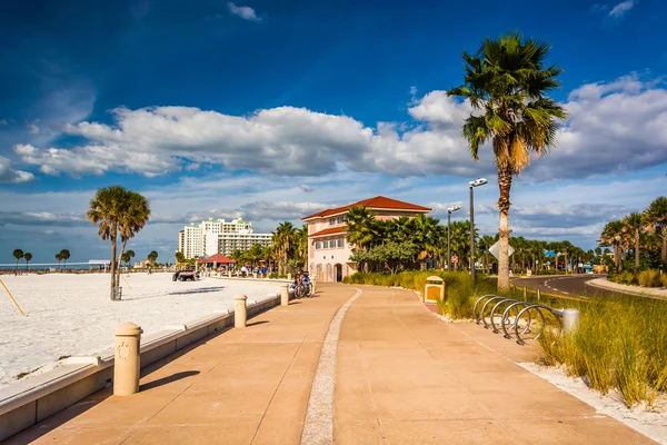 Cesta podél pláže v Clearwater Beach, Florida. — Stock fotografie