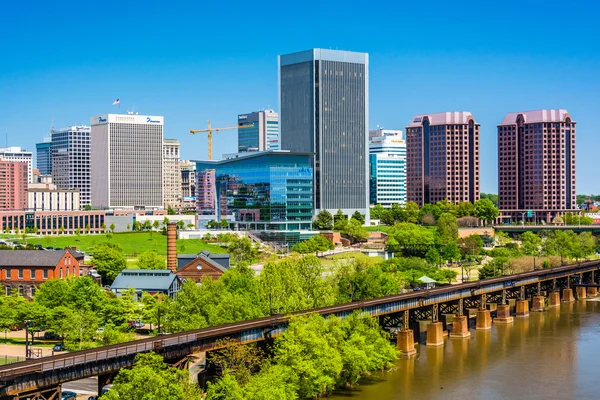 Vista do horizonte em Richmond, Virginia . — Fotografia de Stock