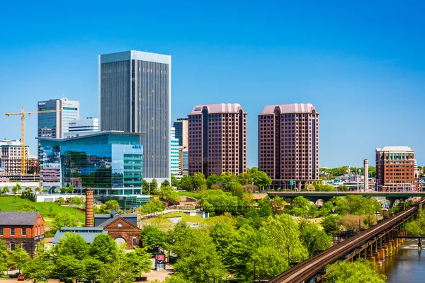 View of the skyline in Richmond, Virginia. — Stock Photo, Image
