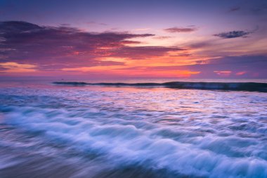Waves on the Atlantic Ocean at sunrise, St. Augustine Beach, Flo clipart