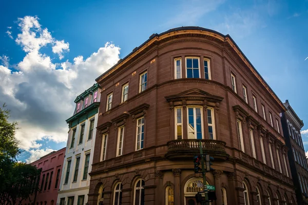 Historiska byggnader i centrala Charleston, South Carolina. — Stockfoto