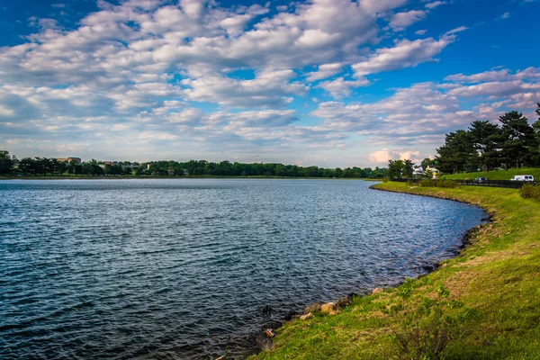 Sjön Montebello, i Baltimore, Maryland. — Stockfoto