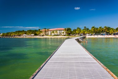 İskele Key West, Florida Meksika Körfezi içinde.