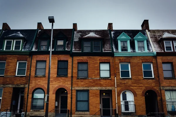 Row houses in Charles North, Baltimore, Maryland. — Stock Photo, Image
