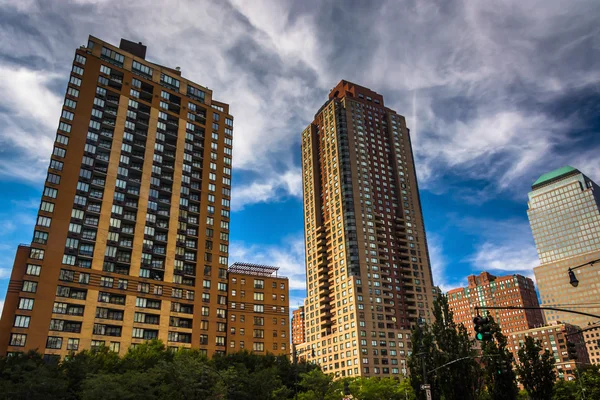 Rascacielos en Battery Park City, Manhattan, Nueva York . — Foto de Stock