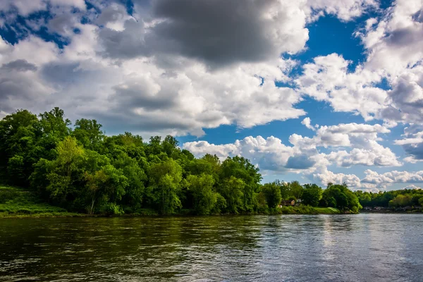 Delawarefloden i easton, pennsylvania. — Stockfoto