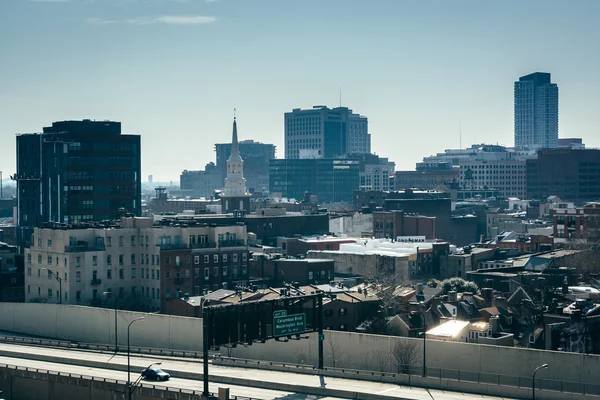 Delaware expressway ben franklin Köprüsü wal dan görünüm — Stok fotoğraf