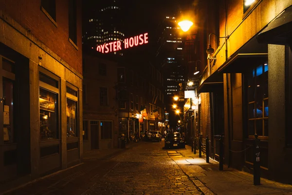 Marshall Street i Unii Oyster House podpisać w Bostonie, Massa — Zdjęcie stockowe