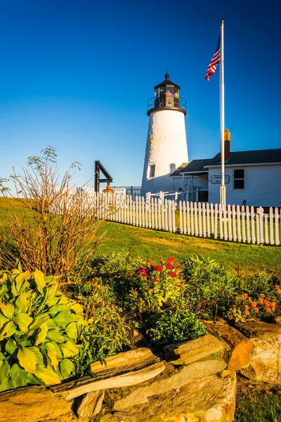 Maják Point Pemaquid, v Pemaquid Point, Maine. — Stock fotografie