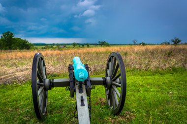 Gettysburg, Pennsylvania bir alanda savaş topu.