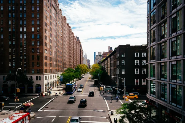 Weergave van 23rd Street uit de hoge regel in Chelsea, Manhattan, Ne — Stockfoto