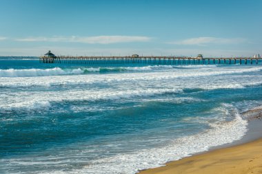 Pasifik Okyanusu ve balıkçılık iskele Imperial Beach, California