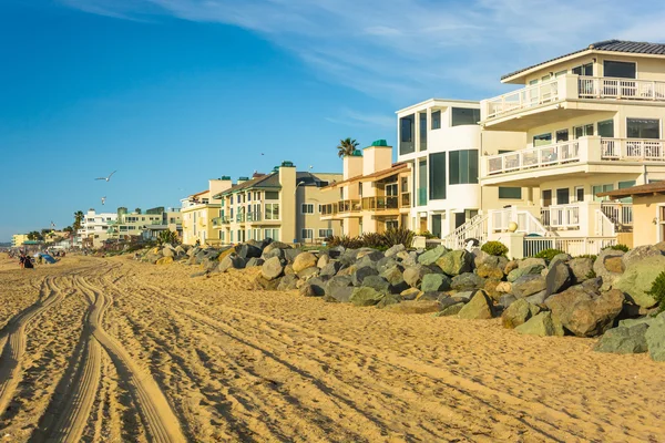 Casas en primera línea de playa en Imperial Beach, California . — Foto de Stock