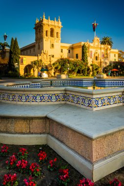 Balboa Park, San Diego Prado restoranda akşam ışık
