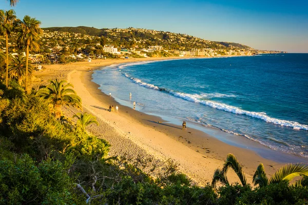 View of the Main Beach Park from cliffs at Heisler Park, in Lagu — Stock Photo, Image