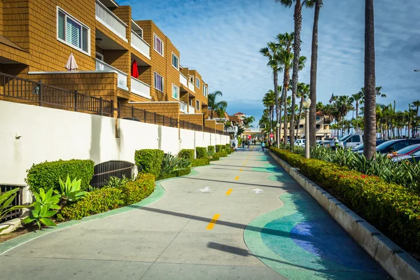 Bike path in Newport Beach, California. — Stock Photo, Image