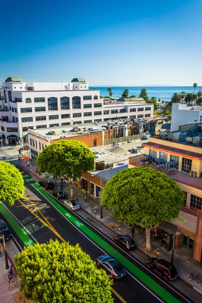 Vista de edificios a lo largo de 2nd Street, en Santa Monica, California . — Foto de Stock