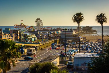 Santa Monica Pier, Palisades Park Santa Moni içinde görünümünü