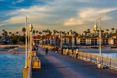 The Belmont Pier in Long Beach, California. clipart
