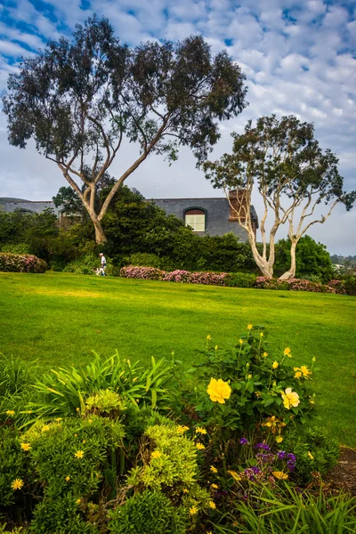 Zahrada a stromy v Crescent Bay Point Park, Laguna Beach, Ca — Stock fotografie